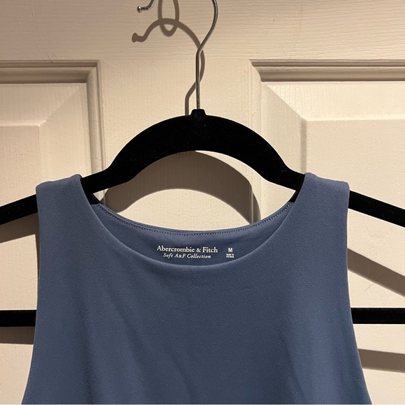 Abercrombie Seamless High Neck Tank Blue Bodysuit - Picture 4 of 4